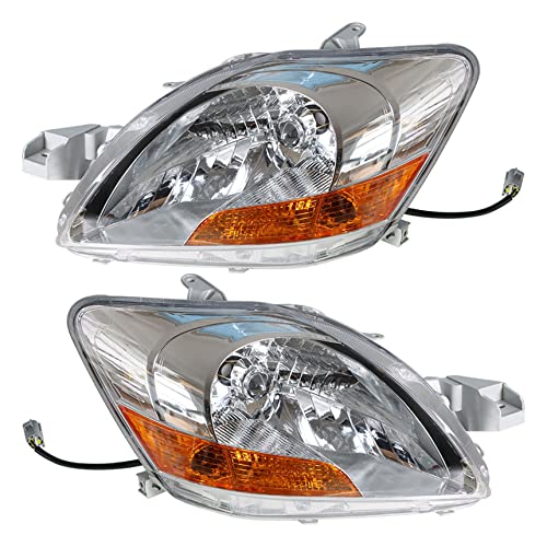 RainMan S Headlight Assembly Halogen Replacement for Yaris 2007 2008 2009 2010 2011 Left and Right Side Replacement for 8117052740 8113052750 TO2518108 TO2519108 - Image 2