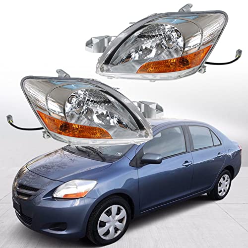 RainMan S Headlight Assembly Halogen Replacement for Yaris 2007 2008 2009 2010 2011 Left and Right Side Replacement for 8117052740 8113052750 TO2518108 TO2519108 - Image 5