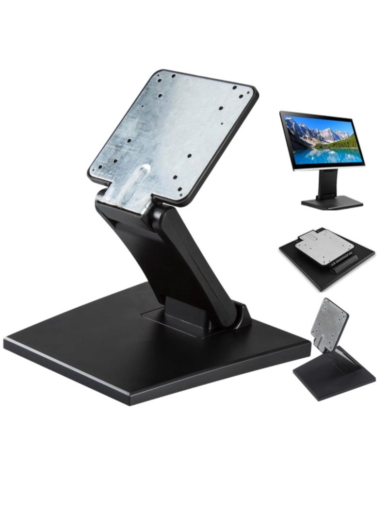 Foldable Monitor Desktop Stand, Metal Fixed Bracket for LCD TV Screen, Adjustable Phone Holder, Adjustable LCD Monitor Stand with VESA Holes 75x75mm & 100x100mm, for 10-27 Inch Touch Screens  - Image 1