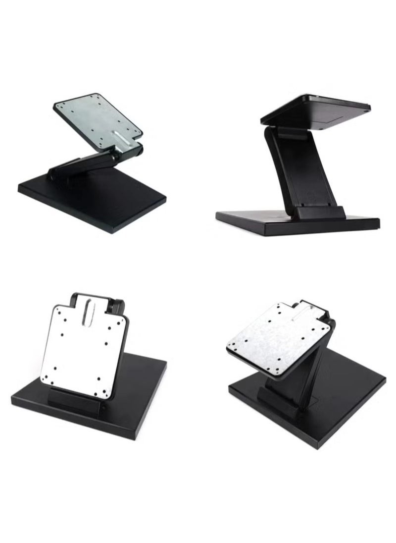 Foldable Monitor Desktop Stand, Metal Fixed Bracket for LCD TV Screen, Adjustable Phone Holder, Adjustable LCD Monitor Stand with VESA Holes 75x75mm & 100x100mm, for 10-27 Inch Touch Screens  - Image 2