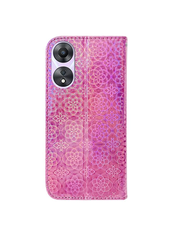 S-TOP Case For OPPO A78 4G Colorful Magnetic Buckle Leather Phone Case - Image 3