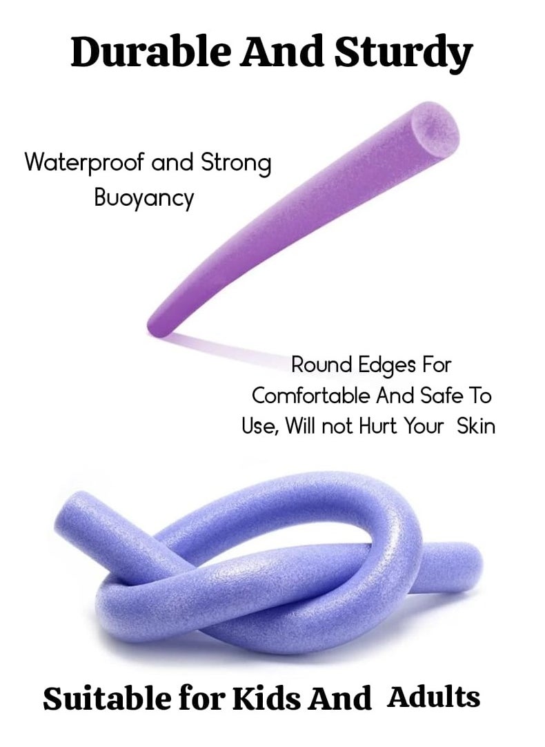 ISHWAZ Highly Buoyant Swimming Stick For Adults And Kids - 4 Swiming Pool Noodles Of Purple Color  - Image 3