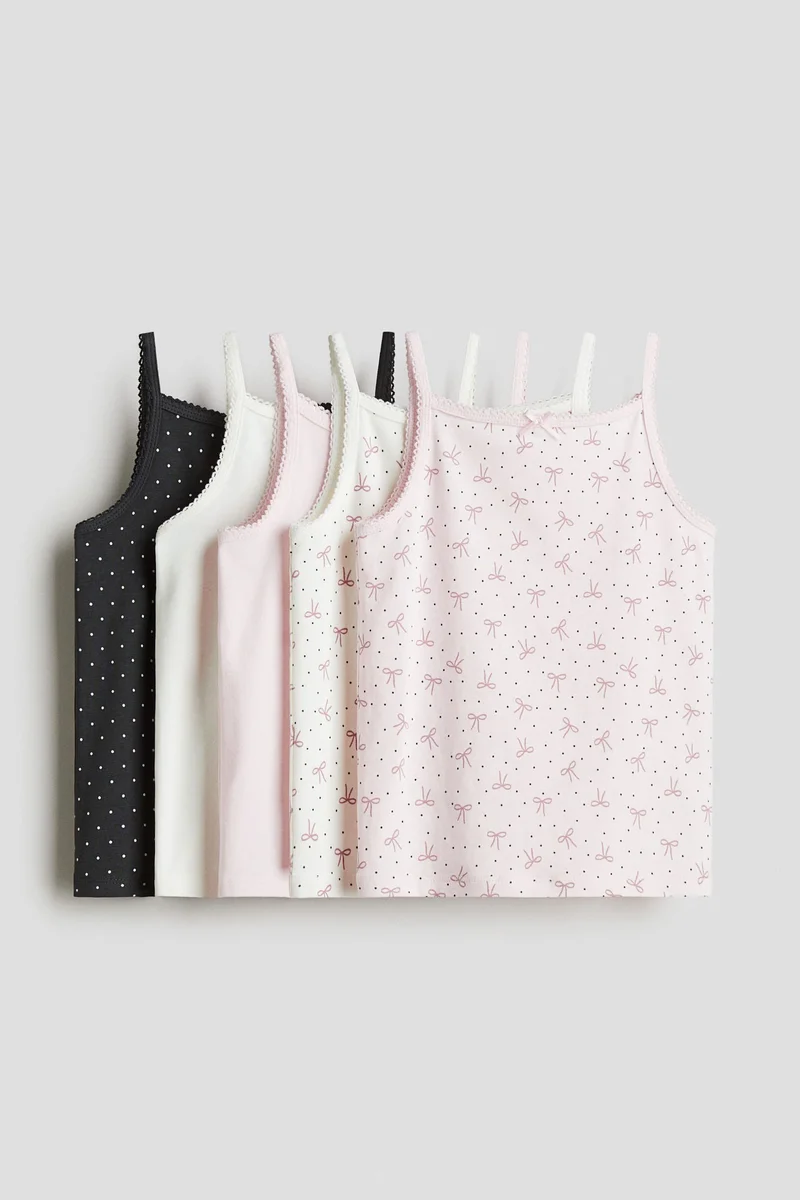 H&M 5-pack jersey vest tops