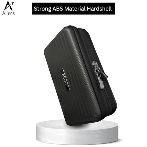 Aliens Travel Gadget Organiser Case Bag, Hardshell ABS Material, Shockproof, Water-Resistant Travel Storage Pouch for HDD/SSD, Gadget Organiser, Cable, Charger, Smartphone, airpods, Power Bank-Grey - Image 2
