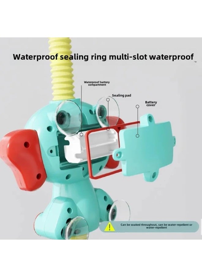 Generic - Summer Baby Bathing Baby Elephant Shower Parent-Child Children Playing Water Indoor Water Sprinkler Boys' Girls' Baby Toys-Specifications:Elephant Electric Shower (battery Version) - Image 1