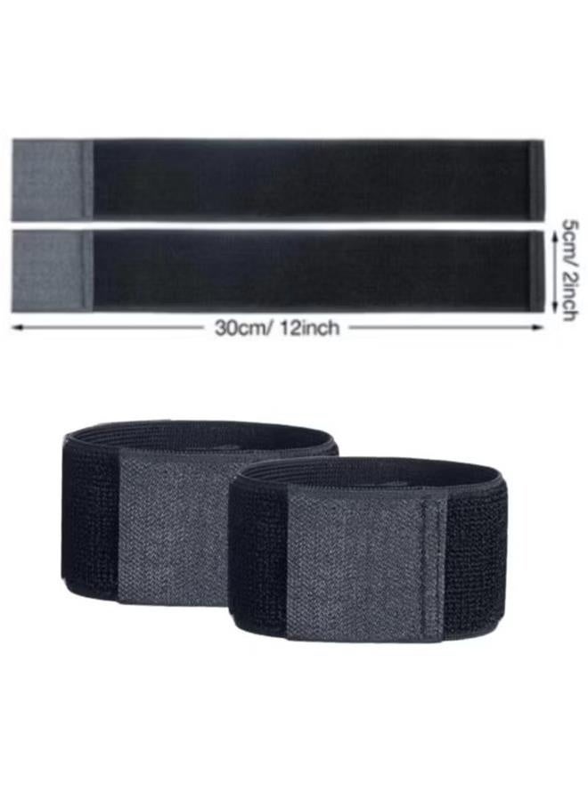 كرة القدم أربعة قطعة مجموعة سكيدبروف لكرة القدم الجوارب النايلون جيب واقي البشرة الأكمام العجل جوارب ضغط لكرة القدم كرة القدم الرياضة قابل للتعديل واقي البشرة الأشرطة (أسود) - Image 3