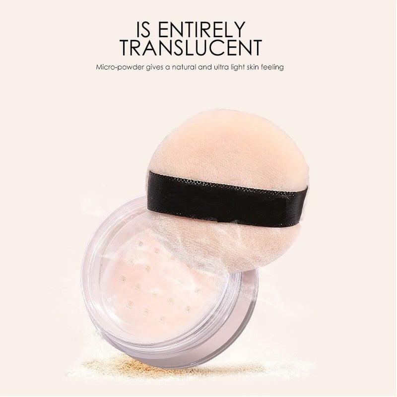 LIGHT WEIGHT CRYSTAL MIERAL MATTE FINISH LOOSE POWDER WITH PUFF - Image 1