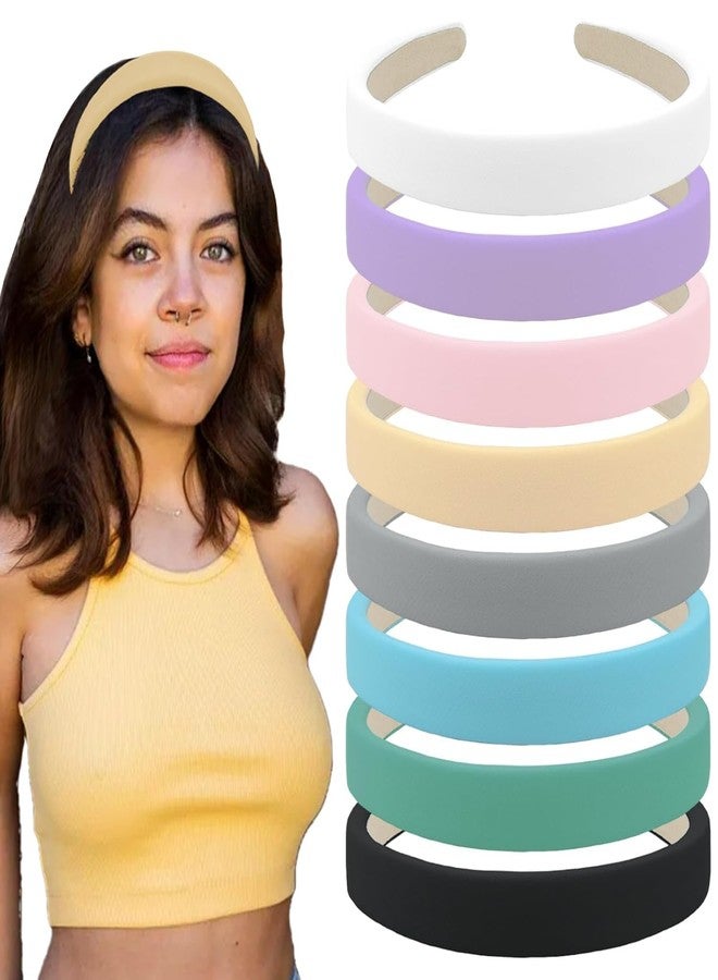 EPARTY ٨ قطع من عصابات الرأس الناعمة للنساء، عصابات شعر إسفنجية مريحة ومنتفخة، عصابات رأس سميكة لطيفة وجميلة بتصميم كلاسيكي، إكسسوارات شعر عصرية - Image 1