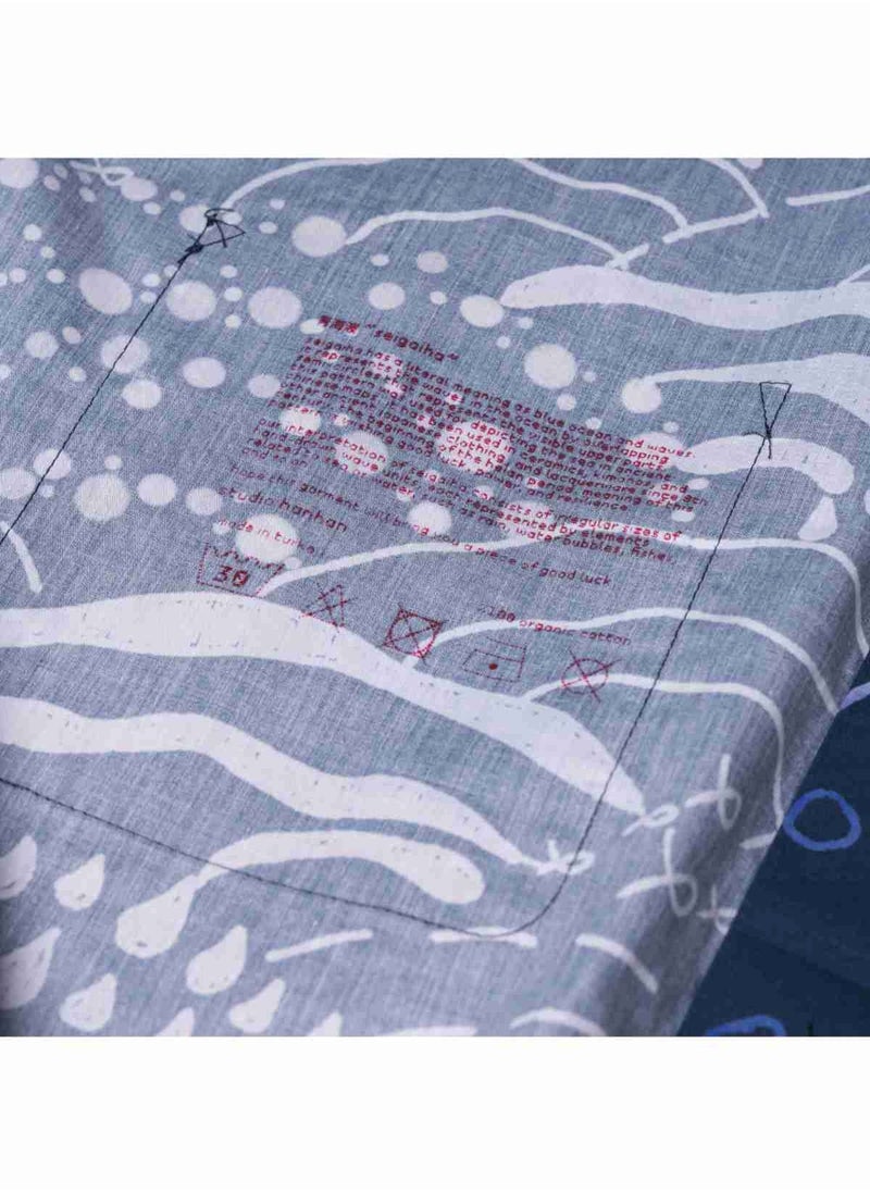 STUDIO HANHAN - Short Sleeve Shirt Navy Blue - Image 1
