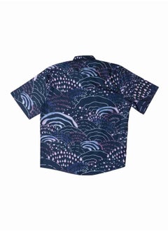 STUDIO HANHAN Short Sleeve Shirt Navy Blue  - Image 2