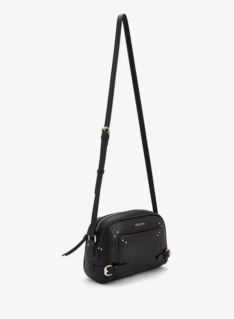 Celeste Solid Crossbody Bag With Zip Closure