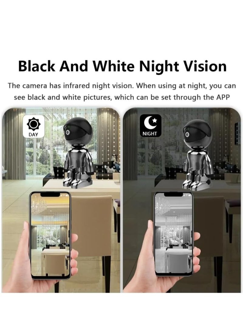 ELTRAZONE 1080P Robot IP Camera with 360° Wireless Security – 2MP Smart Home CCTV for Pet & Baby Monitoring  - Image 4