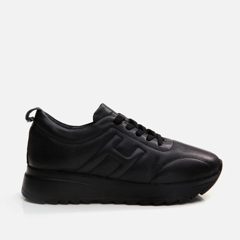 Hotiç 01AYH294640A100 GENUINE Leather Black Women's Sports Shoes