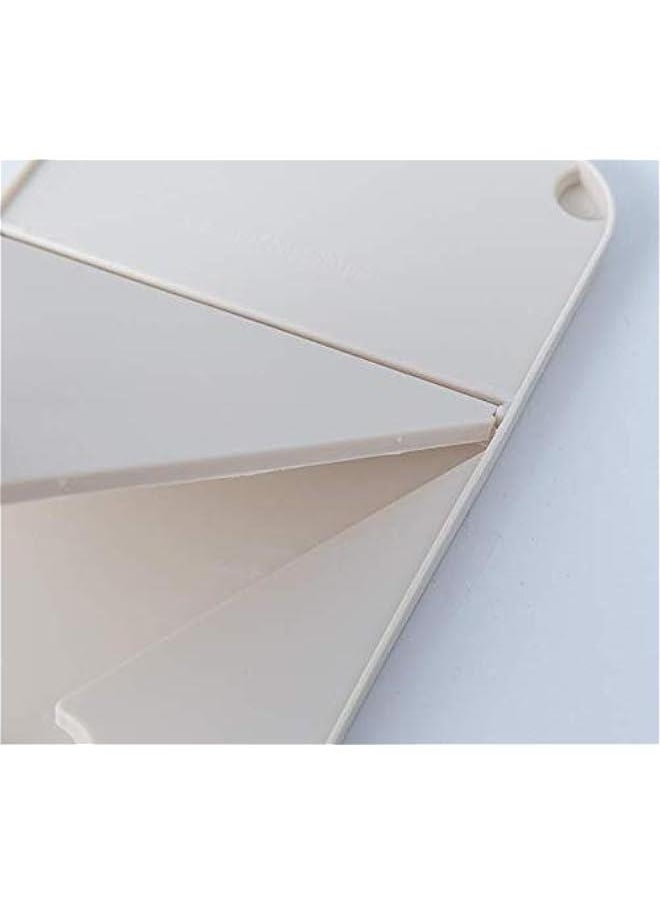 HD Makeup Mirror Desktop Simple Dressing Mirror Square Princess Mirror Simple Folding Makeup Mirror 1PCS (Cream White)  - Image 5