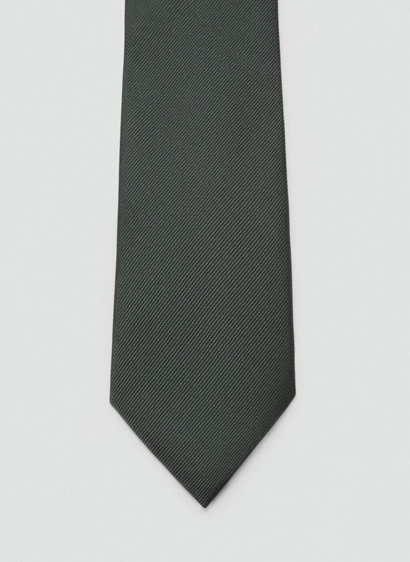 Mango Man Plain silk tie - Image 2