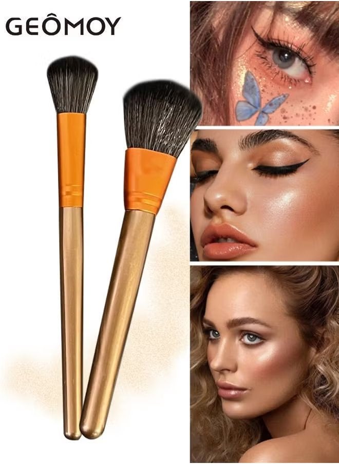 جيموي مجموعة فرش المكياج ، فرش مكياج احترافية 24 قطعة مع حقيبة مكياج السفر ، فرش مستحضرات التجميل لكريم الأساس كابوكي ، بودرة خافي العيوب للوجه ، فرشاة أحمر الخدود للحواجب بظلال العيون - Image 3