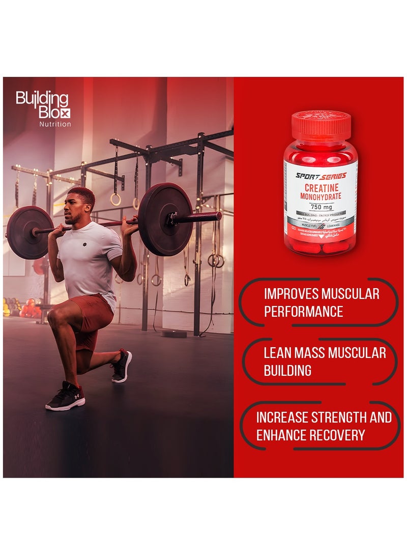 Building Blox - Sport Series Creatine monohydrate - 750 mg Capsules - Image 1