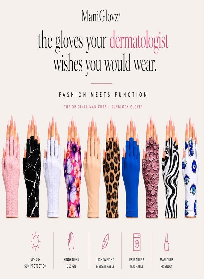 ManiGlovz - The Original UPF 50+ UV Light Protective Nail Gloves | Gel Manicure Gloves and Anti-UV Fingerless Gloves for Women | Can be Used as Sun Protection Gloves for Driving | CamoCraze Print - Image 2