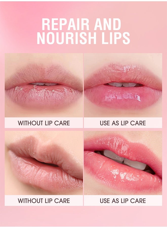 LANGMANNI Pudding Glow Lip Balm, Lipstick Long-Lasting Plumps Moisturizing Lip Gloss Lip Oil Mushroom Jar, Day And Night Lip Repair Hydrating Lip Mask Nourish And Hydrate Not Sticky Tinted Lip Balm - Image 5