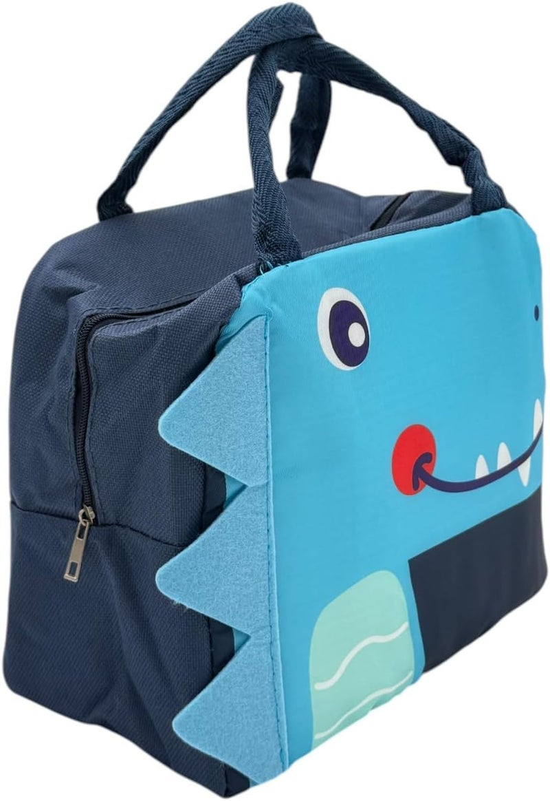 بي آند دي حقيبة تبريد غداء للأطفال من B&D – سعة 7 لتر، تصميم وحش، أزرق غامق - Image 1
