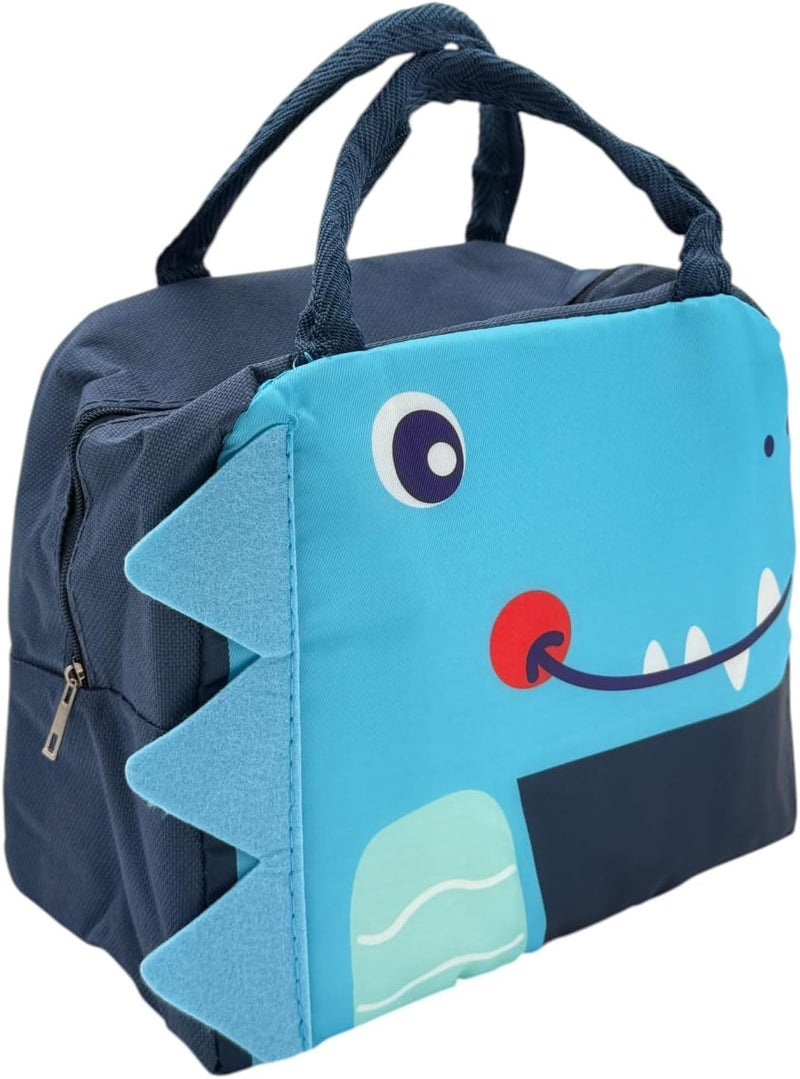 بي آند دي حقيبة تبريد غداء للأطفال من B&D – سعة 7 لتر، تصميم وحش، أزرق غامق - Image 2