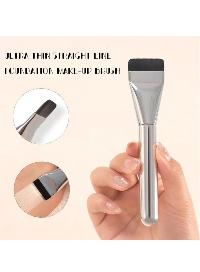KASTWAVE Foundation Brush, Makeup Brush, Makeup Brush Flat Top Face Brushes, Man-made Fiber Concealer Brush Repair Contour Foundation Cosmetic Brush Professional Flat Brush Multifunctional Beauty Tools - Image 3