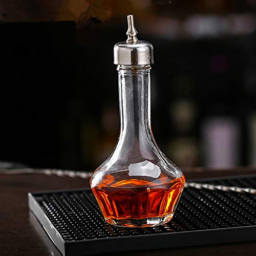 LINALL Bitters Bottle - 50ml Glass Dash Bottle with Stainless Steel Dasher Top, Professional Bar Tool for Making Cocktails (Sliver) - Image 5