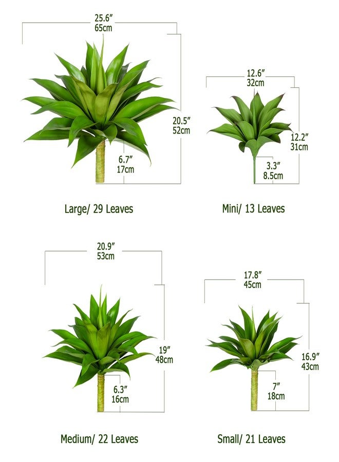 Ttranewsoo Artificial Agave Plants,Large UV Resistant Fake Agave Planters for Indoor and Outdoor Decorating (2Pack, 28" - Image 2