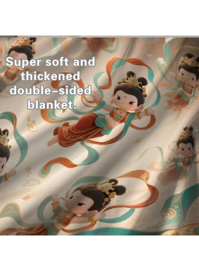 general Children's or student cartoon flannel thin blanket (warm and comfortable, suitable for sleep, games) 100cm*150cm - 1069 - Image 1