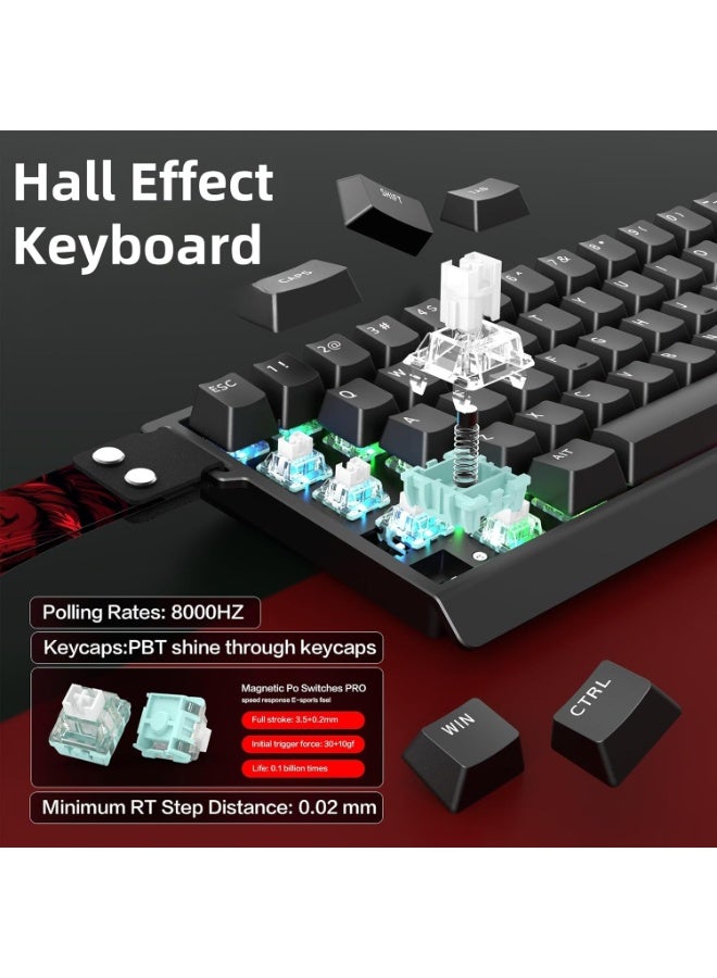 MADLIONS MAD 68 HE Magnetic Switch RGB Gaming Keyboard,65% Hall Effect Rapid Trigger Adjustable Actuation Hot Swap Wired Mechanical Keyboard with PBT Keycaps PC/Mac Gamer (Black) - Image 4