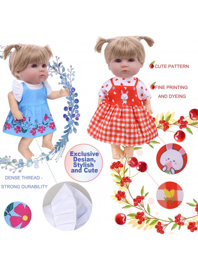 MLcnleS Alive Doll Clothes and Accessories - Baby Doll Dresses Fit for 12 13 14 14.5 Inch Girl Dolls, 6 Sets Doll Outfits Include Doll Dresses, Jumpsuit, Swimsuit Dolls Outfits for Girls Gifts - Image 1