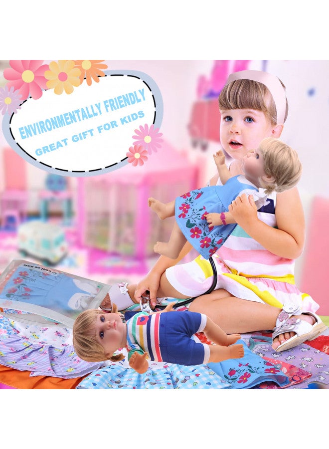 MLcnleS Alive Doll Clothes and Accessories - Baby Doll Dresses Fit for 12 13 14 14.5 Inch Girl Dolls, 6 Sets Doll Outfits Include Doll Dresses, Jumpsuit, Swimsuit Dolls Outfits for Girls Gifts - Image 4