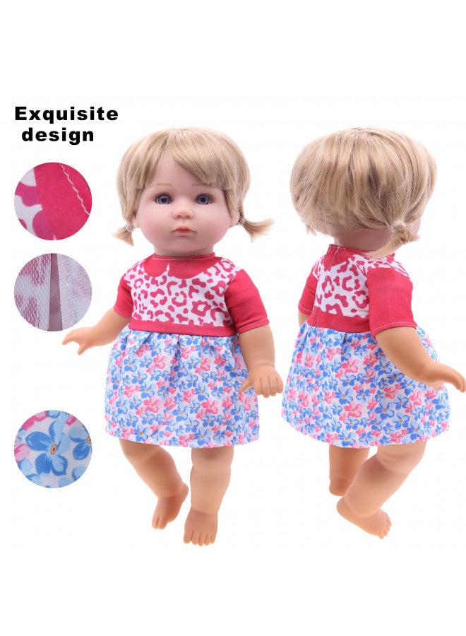 MLcnleS Alive Doll Clothes and Accessories - Baby Doll Dresses Fit for 12 13 14 14.5 Inch Girl Dolls, 6 Sets Doll Outfits Include Doll Dresses, Jumpsuit, Swimsuit Dolls Outfits for Girls Gifts - Image 3