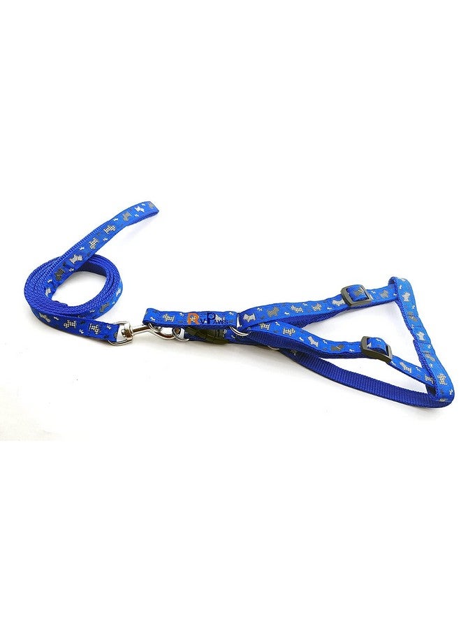 Puppy Adjustable 15Mm Nylon Harness And Leash Set | Attractive Print And Color Design Harness With Leash | Harness And Leash Set For Small & Medium Dogs - (Color May Vary, 0.5Inch) - Image 5