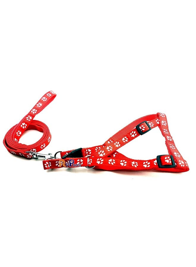 Puppy Adjustable 15Mm Nylon Harness And Leash Set | Attractive Print And Color Design Harness With Leash | Harness And Leash Set For Small & Medium Dogs - (Color May Vary, 0.5Inch) - Image 4