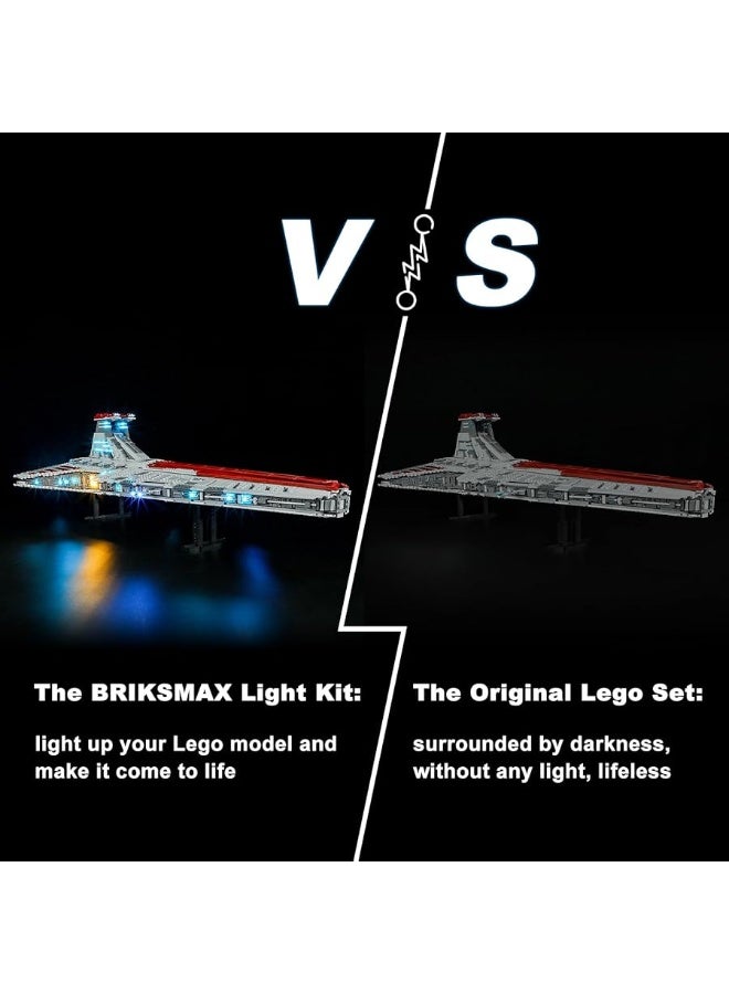 BRIKSMAX BRIKSMAX Led Lighting Kit for LEGO-75367 Venator-Class Republic Attack Cruiser - Compatible with Lego Star Wars Building Set- Not Include Lego Set  - Image 3