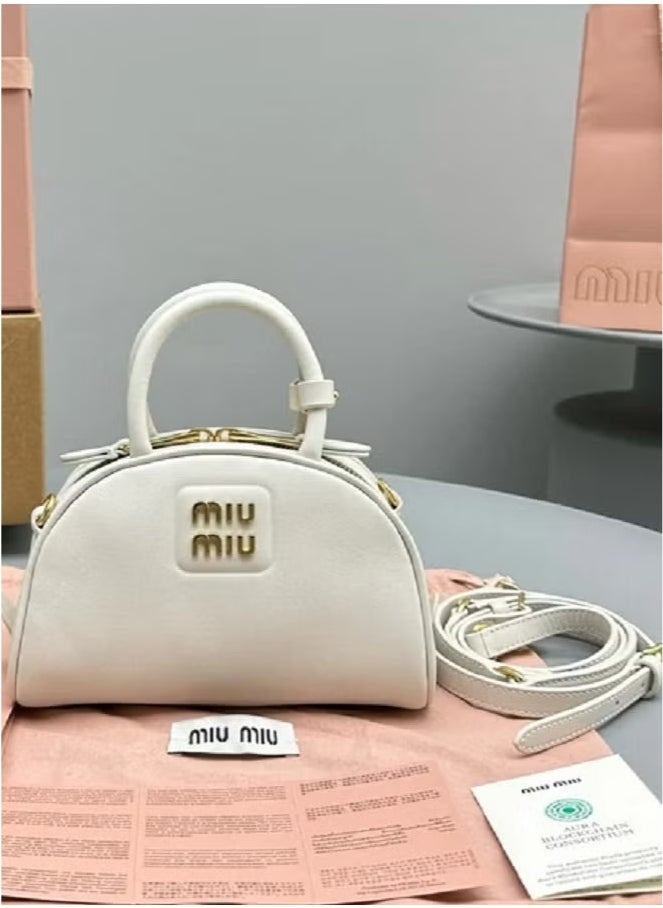 Miu Miu Tan Leather Top Handle Bag  - Image 1