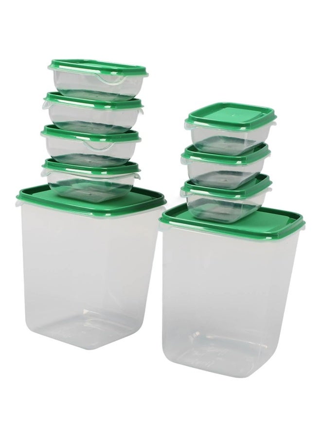 17-Piece Food Storage Container Set with Green Lids - Image 4