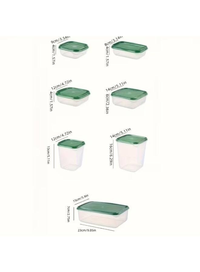 17-Piece Food Storage Container Set with Green Lids - Image 5