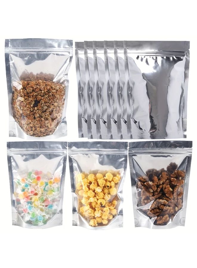 50 Reusable Stand Up Storage Bags 4.72x6.69 Inch 50pcs For Snacks Nuts Tea Coffee - Image 1
