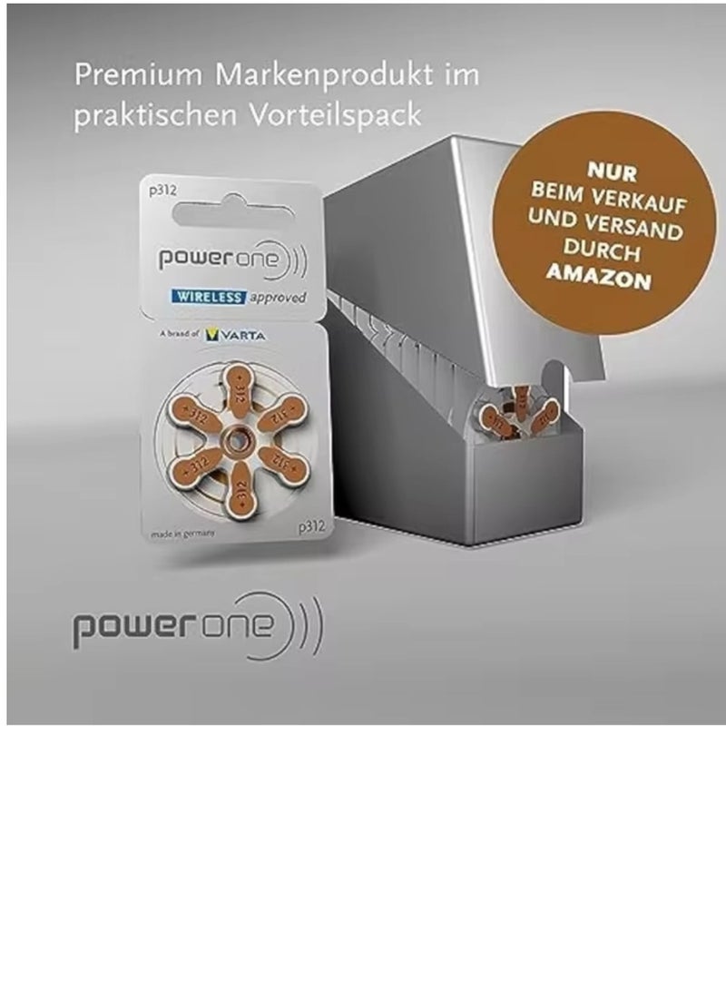 Power One 60-Piece Original High Level Hearing Battery Set P312  - Image 4