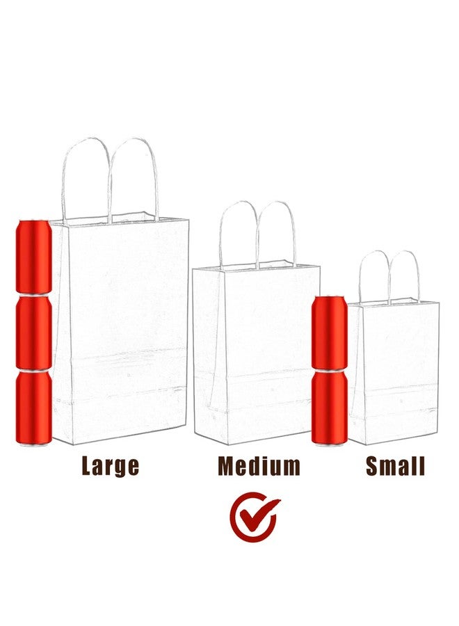 qiqee 30-Packs White Gift Bags with Handles Bulk 10.8"x8.3"x4.3" Medium Size Paper Bags Multiple Uses (Medium Size) - Image 3