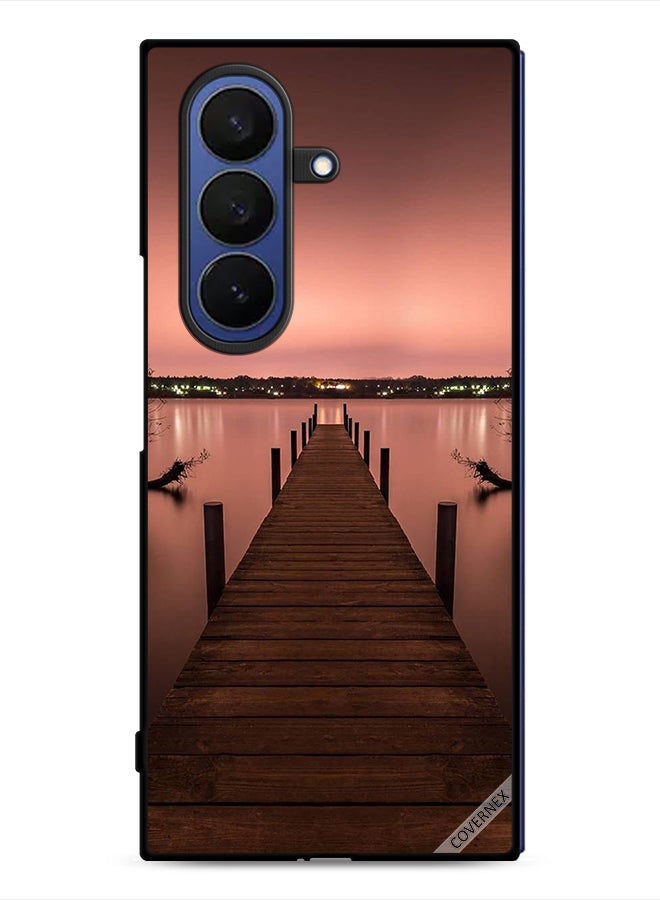 Covernex Samsung Galaxy Z Fold7 Protective Case Cover Pathway To Sea Evening - Image 1