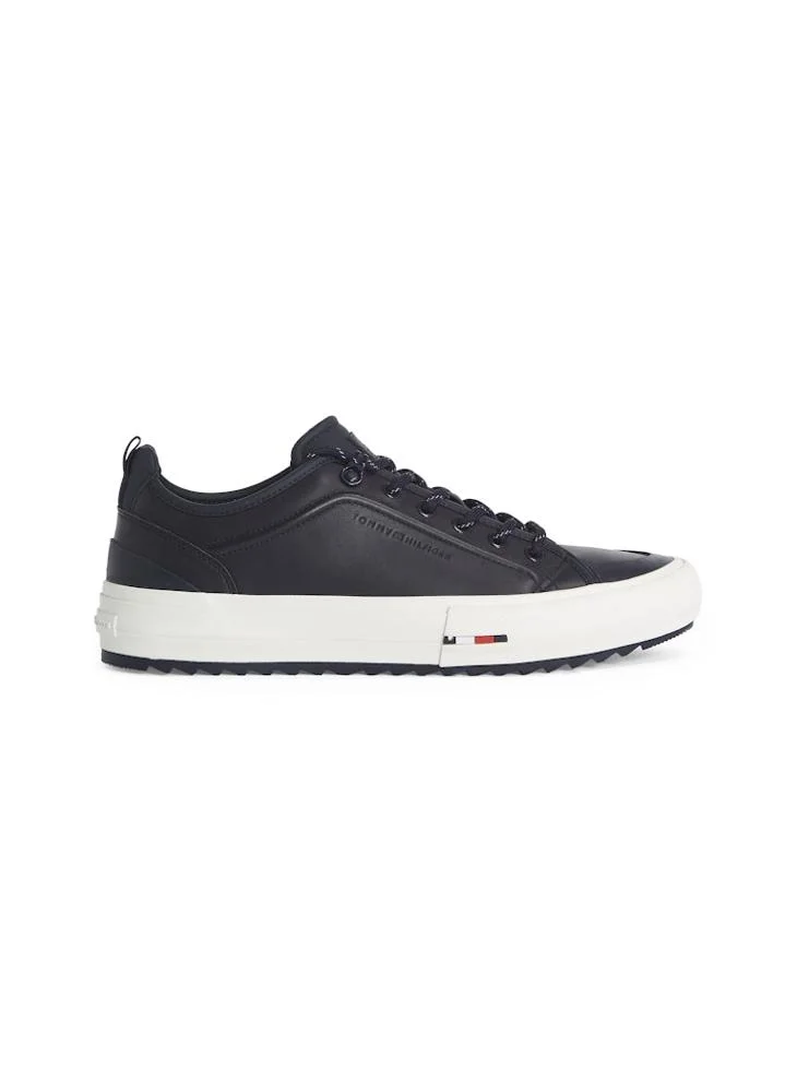 TOMMY HILFIGER Hi Vulc Cleat Sole Leather Low Top Sneakers