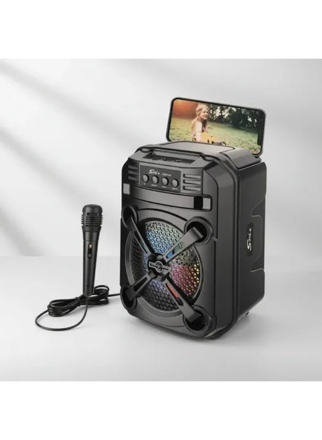 سينجي مكبر صوت لاسلكي محمول ZQS6165 مع ميكروفون - أسود - Image 1