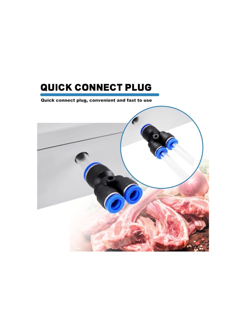 Meat Injector Gun Pump with Hose, 70W Electric Marinade Injector Meat Syringe Double Gun with 10 Stainless Steel Needle for Roast Turkey, Pork, Beef (Double Gun)  - Image 4