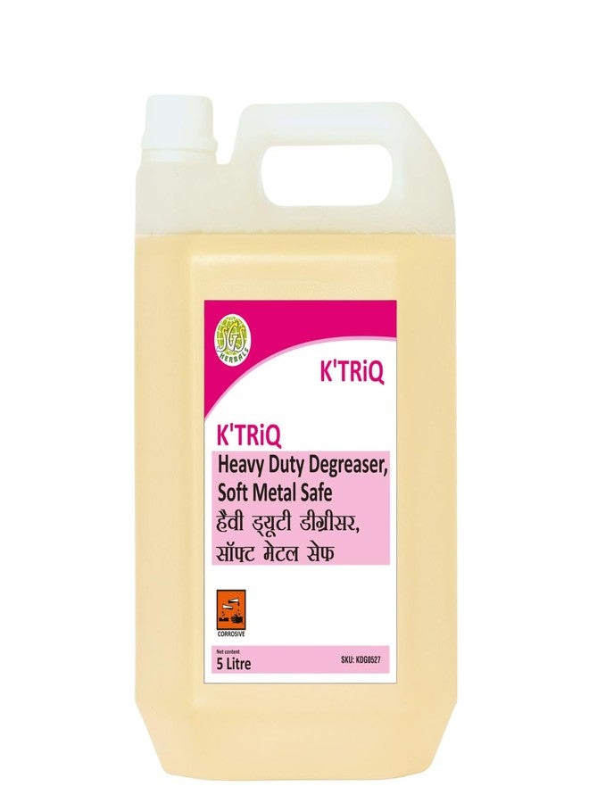 K'TRiQ Powerful Kitchen Cleaner & Degreaser Removes Oil, Food Stains, Grease and Grime. Cleans Kitchen Slabs, Tiles, Floor, Sink, Marble (5 Litre Pack of 1) - Image 1