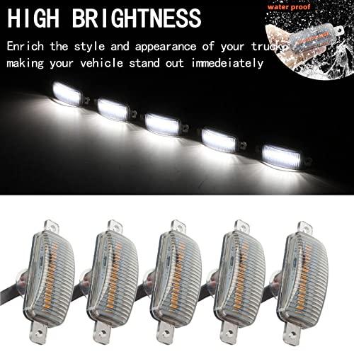 YUNHECAM Front Grille LED Lights for Toyota Tundra 2008up Universal Trucks SUV with Raptor Style Grill Trim White DRL Lamps for Dodge Ram/Ford F150/ Jeep Gladiator/GMC Sierra/Chevrolet Silverado/ (5PCS) - Image 5