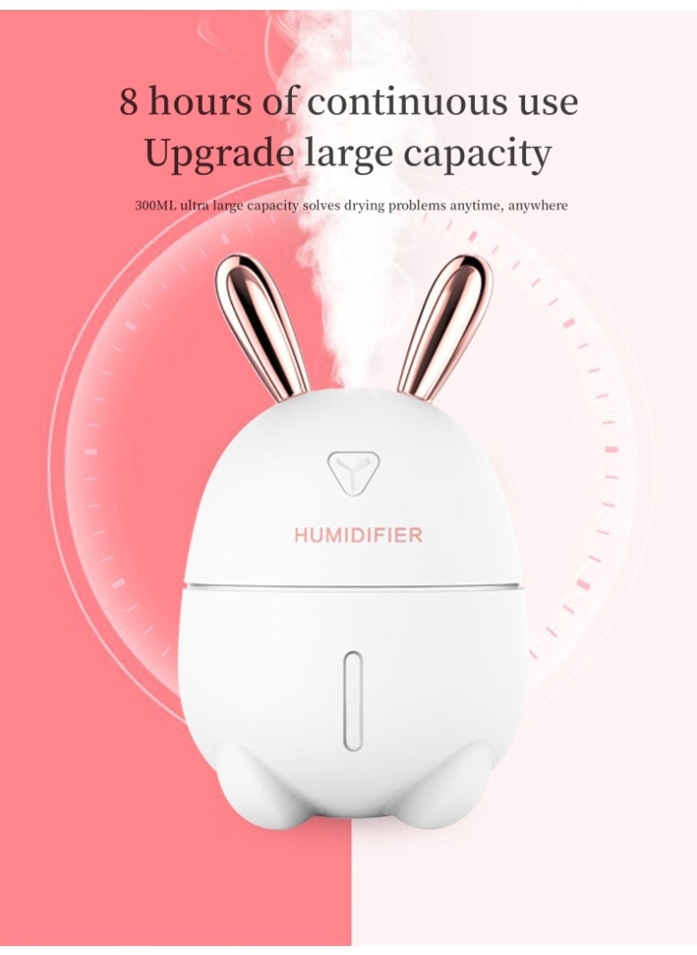 Generic Mengtu humidifier, portable USB mini humidifier and essential oil diffuser - capacity 300ml, dual fog mode, quiet operation, LED night light, compact air freshener suitable for cars, bedrooms, offices and travel, ideal gift for skin moisturizing and emotional enhancement  - Image 2