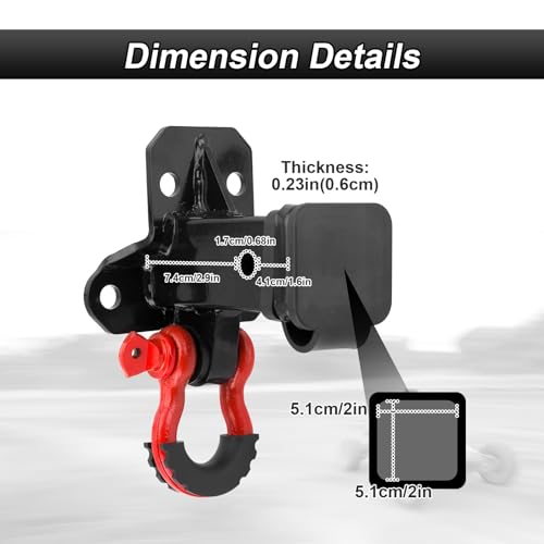 ROMELACK 2” Rear Receiver Trailer Hitch No Drill Compatible with Can Am Maverick R/Max All Models 2024-2026 - Image 3